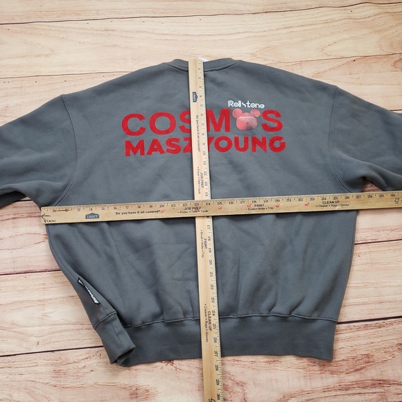 Maybe Crazy Rollstone Sweatshirt Mens‎ Large Gray Crew Neck Pullover Adult - Picture 6 of 10